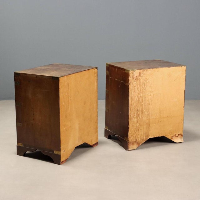Navy Style Mahogany Nightstands, Set of 2 For Sale - Image 12 of 13