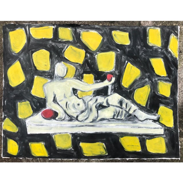 Postmodern monotype by Atlanta artist Adrienne Anderson (1949-2020). Anderson earned her MFA from University of Georgia...