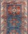 Tribal Antique Persian Kurdish Gallery Rug With Blue Field and Bold Geometric Medallion For Sale - Image 3 of 13