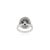 Art Deco Black Star Gemstone Cocktail Ring With Halo Zircons - Size 6.5 For Sale - Image 3 of 12