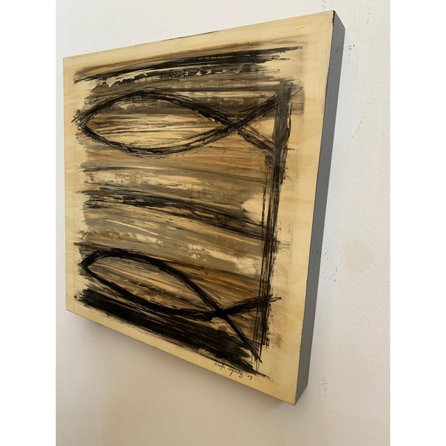 Lacquered and Painted Box-Wood Panels, 2009, Set of 2 For Sale - Image 6 of 8