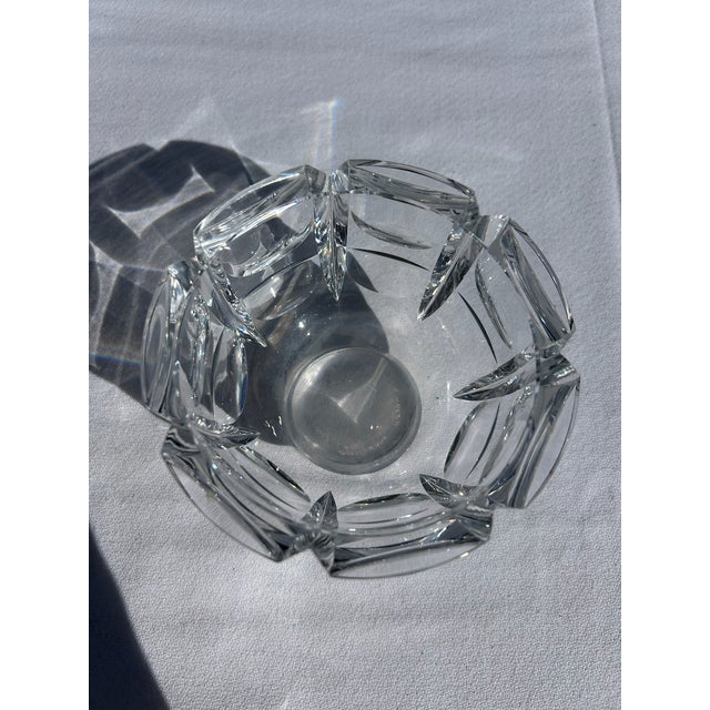 Vintage Ovefors Crystal Pedestal Bowl For Sale In Los Angeles - Image 6 of 14