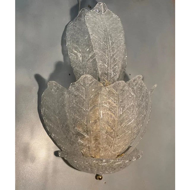 Italian Ninfea Wall Sconces in Murano Glass, 1990s, Set of 2 For Sale - Image 9 of 10