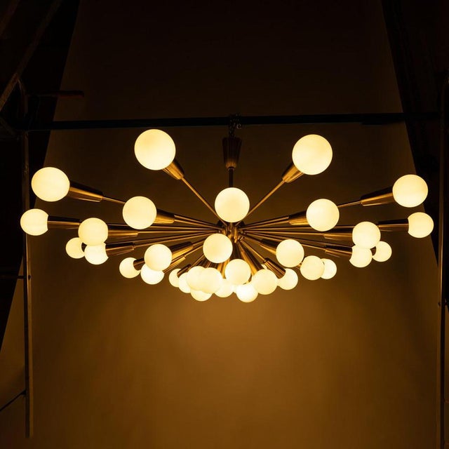 Sputnik Chandelier from Kamenický Šenov, 1970s For Sale - Image 4 of 11