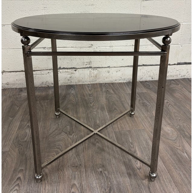Vintage Milling Road by Baker Furniture Round Accent Table For Sale - Image 10 of 14