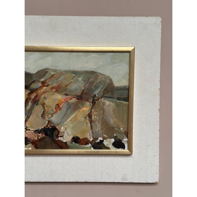 S.E. Hellqvist, Landscape Composition, 1968, Oil Painting on Board Formation, Framed For Sale - Image 14 of 15