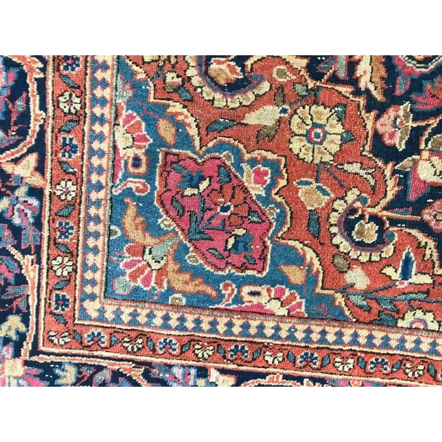 Textile Vintage Wool Kashan Rug, 1920s For Sale - Image 7 of 16