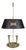 Antique French Brass Two-Light Bouillotte Lamp with Tôle Shade, 1850 For Sale