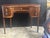 Neoclassical Vintage Sheraton Revival Kidney-Shaped Mahogany Desk With Satinwood Inlay For Sale - Image 3 of 6