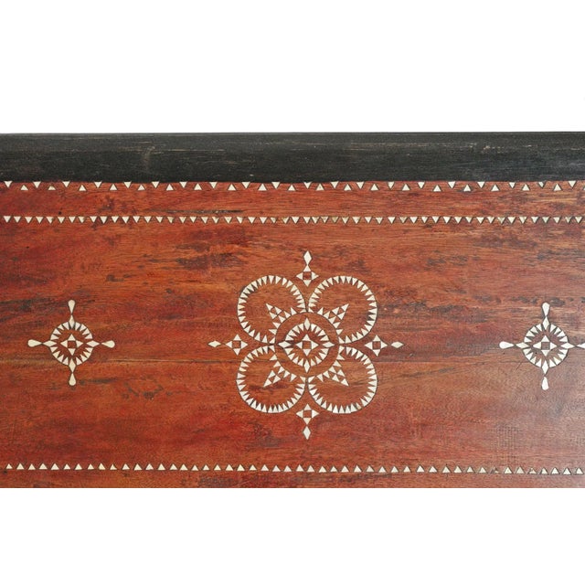 Mid 20th Century Vintage Wood Bali Trunk For Sale In Los Angeles - Image 6 of 7