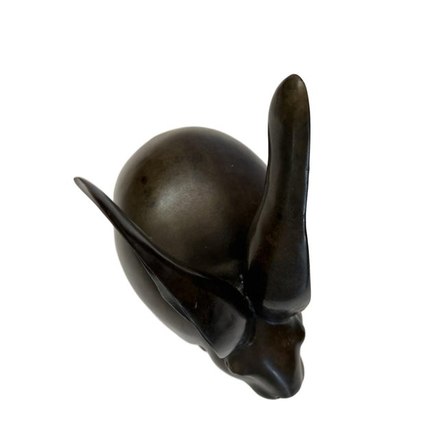 Brown Vintage Bronze Hare For Sale - Image 8 of 12