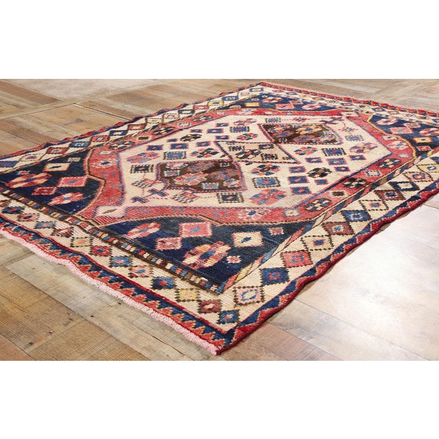 Textile Vintage Ivory Persian Lori Rug - 05'00 X 07'01 For Sale - Image 7 of 9