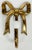 Figurative Vintage Brass Bow Wall Hook With Ceramic Knob For Sale - Image 3 of 7