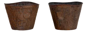 Vintage Italian Copper Plant Pots, Set of 2
