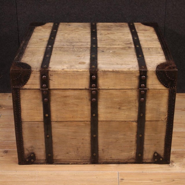 1960s Large Wooden Trunk, 1960s For Sale - Image 5 of 13