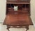 Wood Vintage Queen Anne Secretary Desk Hutch – Mahogany Drop Front Writing Desk With Glass Display Top For Sale - Image 7 of 7