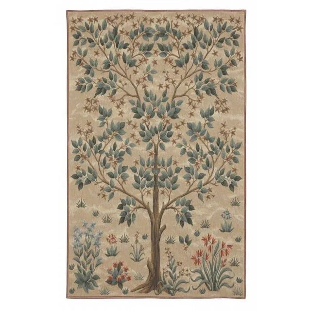 This tapestry is also known as The Garden and is from an embroidered wool portiere designed by John Henry Dearle...