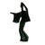 Mid 20th Century Set of Three Japanese Modernist Cast Iron Figural Sculptures, Mid-Century For Sale - Image 5 of 9