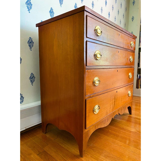 Wood Antique Early 1800s Southern Neoclassical Mahogany Chest of Drawers, Likely Virginia For Sale - Image 7 of 14