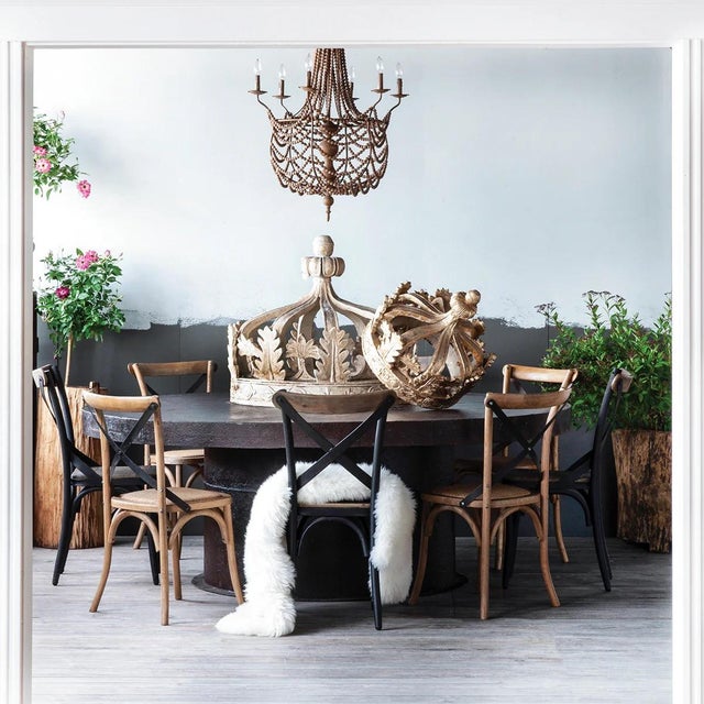 Rustic European Boiler Dining Table Round For Sale - Image 3 of 3