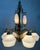 Art Deco Chandelier in Opaline and Brass, 1930s For Sale - Image 4 of 18