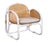 Mid-Century Modern Matthew Izzo Home Latitude Mid-Century Modern White Bamboo Caned Lounge Chair For Sale - Image 3 of 6