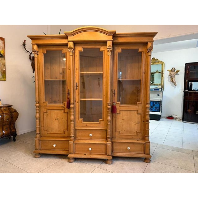 Antique Farmhouse Display Cabinet For Sale - Image 6 of 16