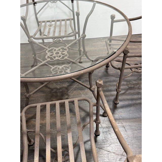 Renaissance Terra Furniture Renaissance Outdoor Patio Table + Chairs, Set of Five For Sale - Image 3 of 12