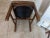 Wood 4 Mid-Century Lane Side Chairs With Multi Color Chenille For Sale - Image 7 of 11