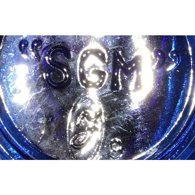 Mid 20th Century l.e. Smith Cobalt Blue Glass Koi Candlestick For Sale In Seattle - Image 6 of 9