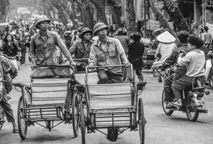 José Nicolas, Traffic in Hanoi, Vietnam, 1993, Silver Print