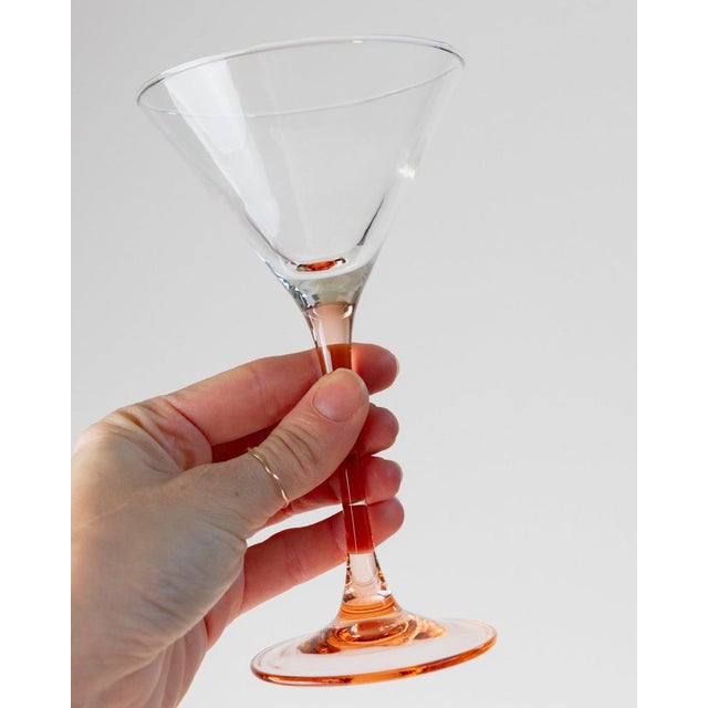 Vintage Pink Luminarc Martini Glasses, France, 1980s For Sale - Image 6 of 11