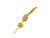 Yellow Golden Yellow Clear Resin Crystal Cut Beads Tassel Art For Sale - Image 8 of 8