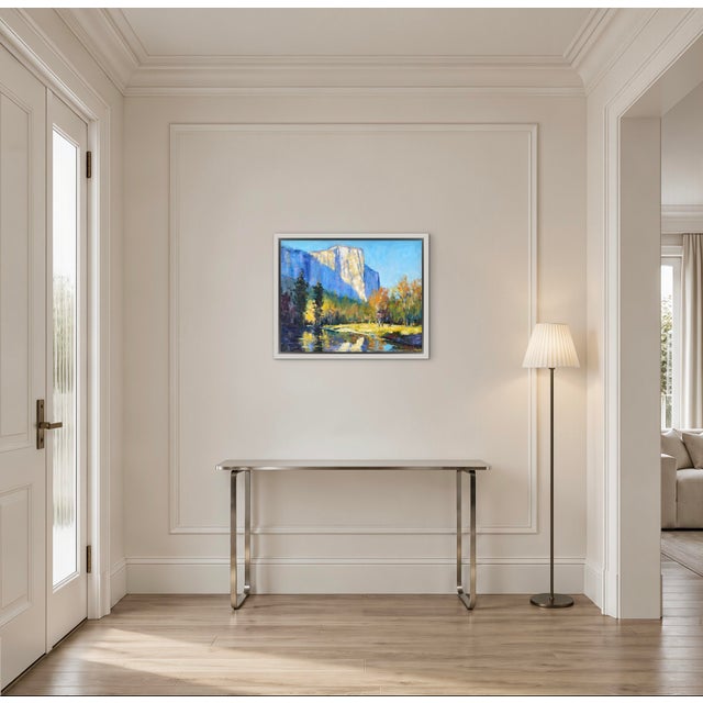 2020s El Capitan in Autumn Gold - Original Oil Painting Landscape For Sale - Image 5 of 10