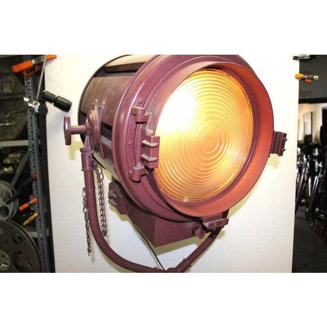 1950s 1950s Hollywood Studio 5,000 Watt Floor Lamp Sculpture on Correct Caster Stand For Sale - Image 5 of 8