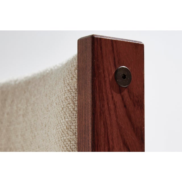 Vintage Stained Oak and Bouclé Dining Chairs by Poul H. Poulsen for Gangsø Møbler, Denmark, 1960s, Set of 6 For Sale - Image 6 of 8