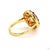 Metal 3.79 Carat Round Brilliant Cut Diamond Ruby Gold Ring, Size 6.5 For Sale - Image 7 of 9