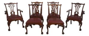 Set of 6 Stickley Mahogany Chippendale Dining Chairs