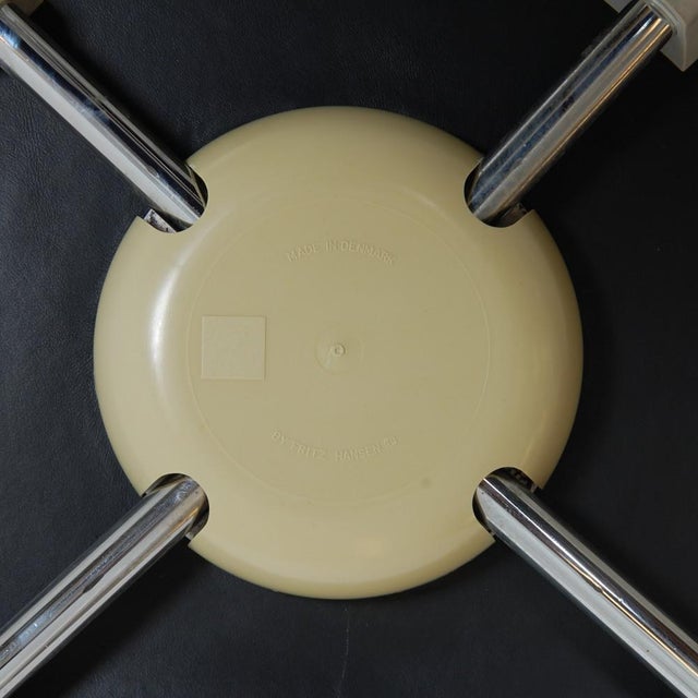 Dining Chairs Upholstered in Black Classic Leather by Arne Jacobsen for Fritz Hansen, Set of 6 For Sale - Image 12 of 13