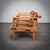 An exceptionally rare pair of solid pine lounge chairs attributed to dutch designer wouter fens, dating from the 1960s....