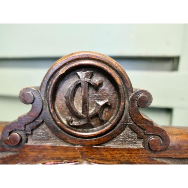 Gothic Oak High-Back Dining Chairs, Set of 6 For Sale - Image 6 of 8