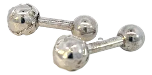 1990s Tiffany & Co Estate Globe Cufflinks Sterling Silver, 2 Pieces