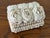 Textile Late 20th Century White Scallop Shell Rosette Covered Box For Sale - Image 7 of 9
