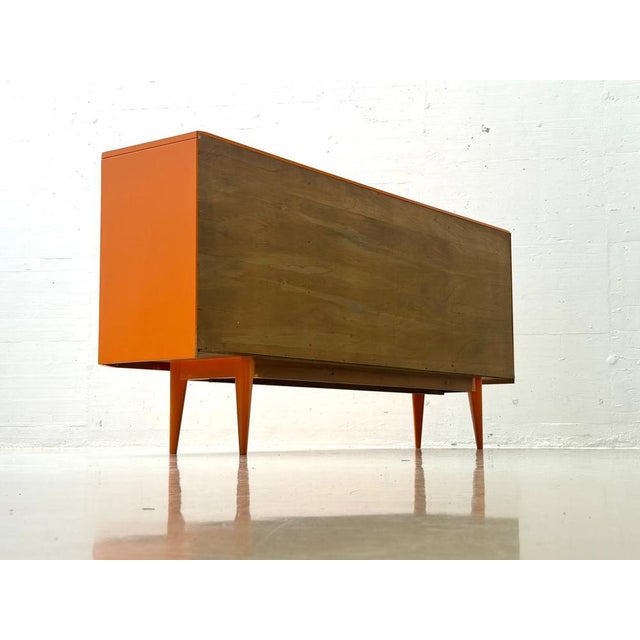 Vintage Sideboard in Bright Orange, 1960s For Sale - Image 14 of 15