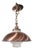 Mid 20th Century Kitchen Chandelier Copper Finish With Glass Shade by the Progressive Mfg.Co. For Sale