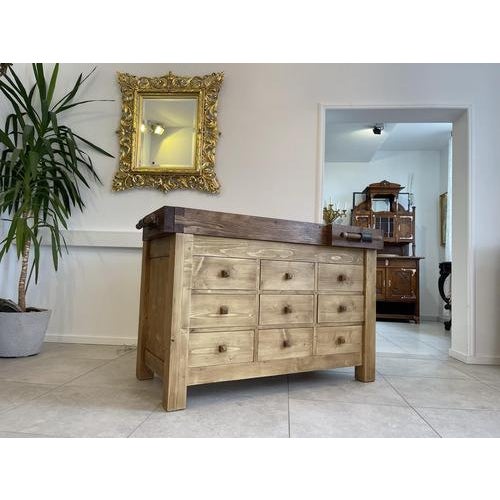 Antique Workbench with Drawers For Sale - Image 3 of 18