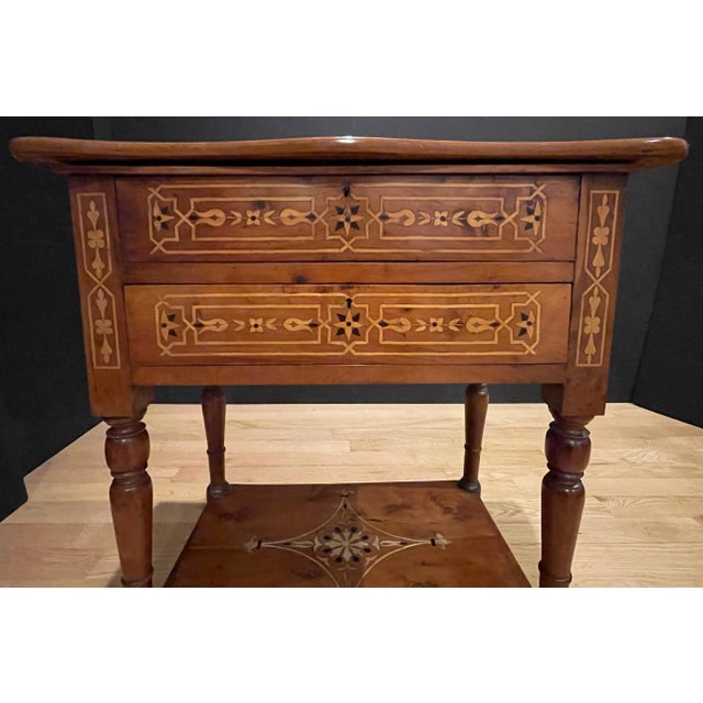 Wood 19th Century French Marquetry Side Table For Sale - Image 7 of 10