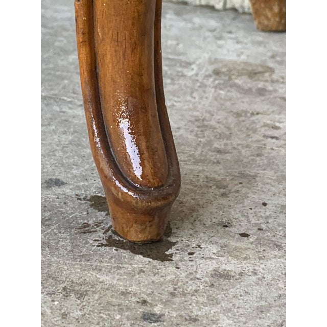 Early 20th Century Pair of French Server Sideboard Table Carved Oak Panels with open Shelve For Sale - Image 14 of 18