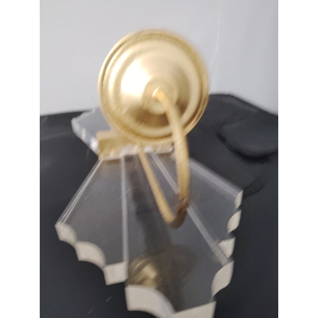 Art Deco Neiman Marcus Acrylic Candle Sconce For Sale - Image 3 of 12