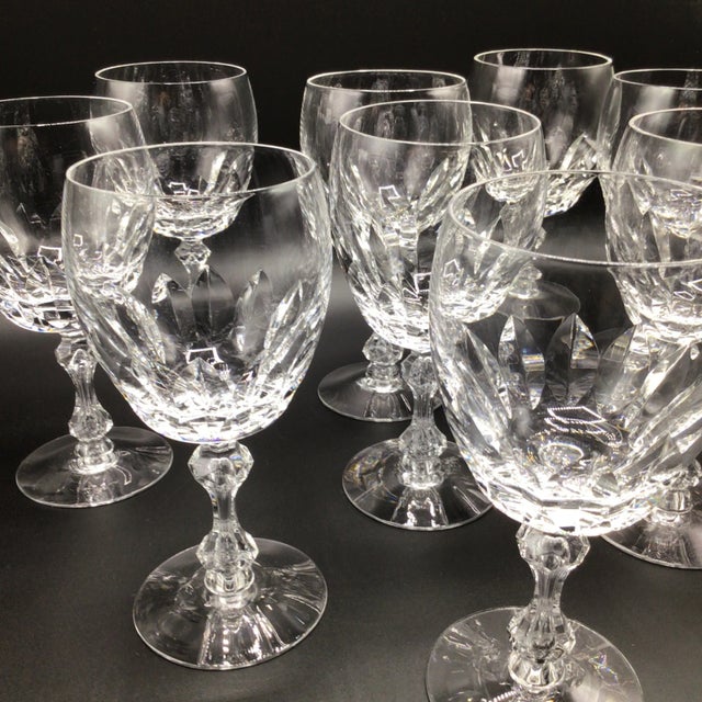 Tiffin Franciscan Water Goblets "Manchester" -Set of 9 For Sale - Image 11 of 12